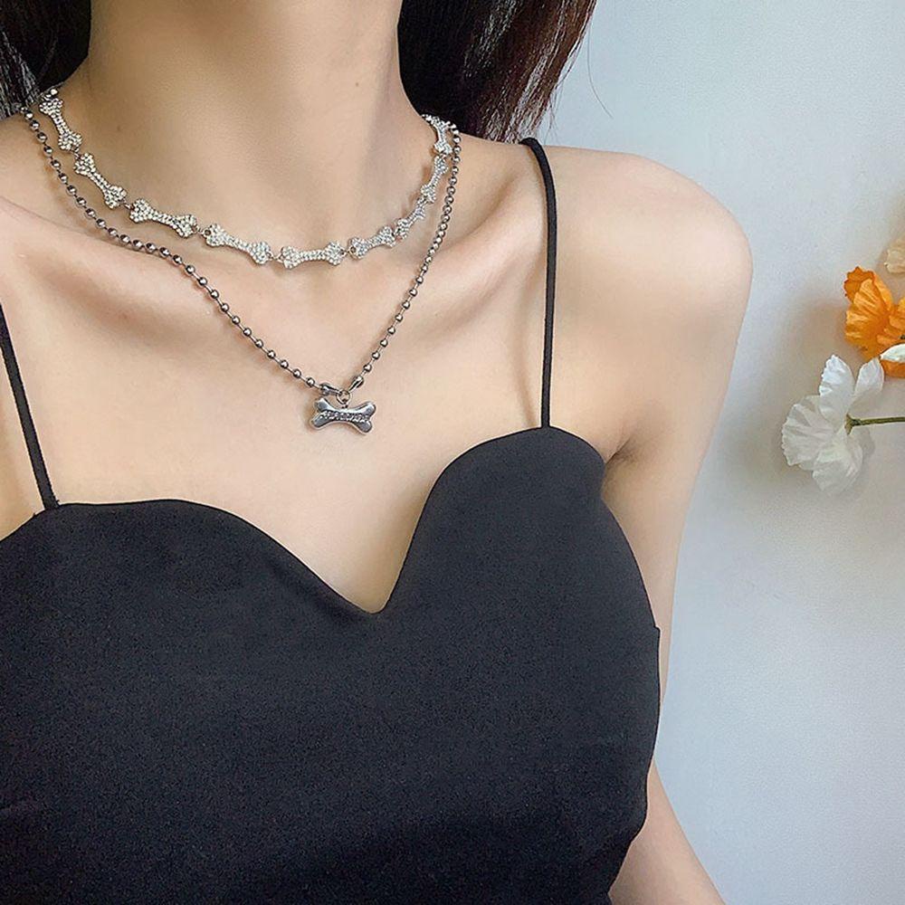 AROMA Vòng Cổ Dây Xích Dày Mặt Hình Học Đơn Giản Phong Cách Hàn Quốc Sang Trọng Cho Nữ