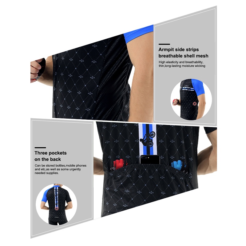 Áo đua xe đạp PHMAX thoáng khí khô nhanh mùa hè cho nam