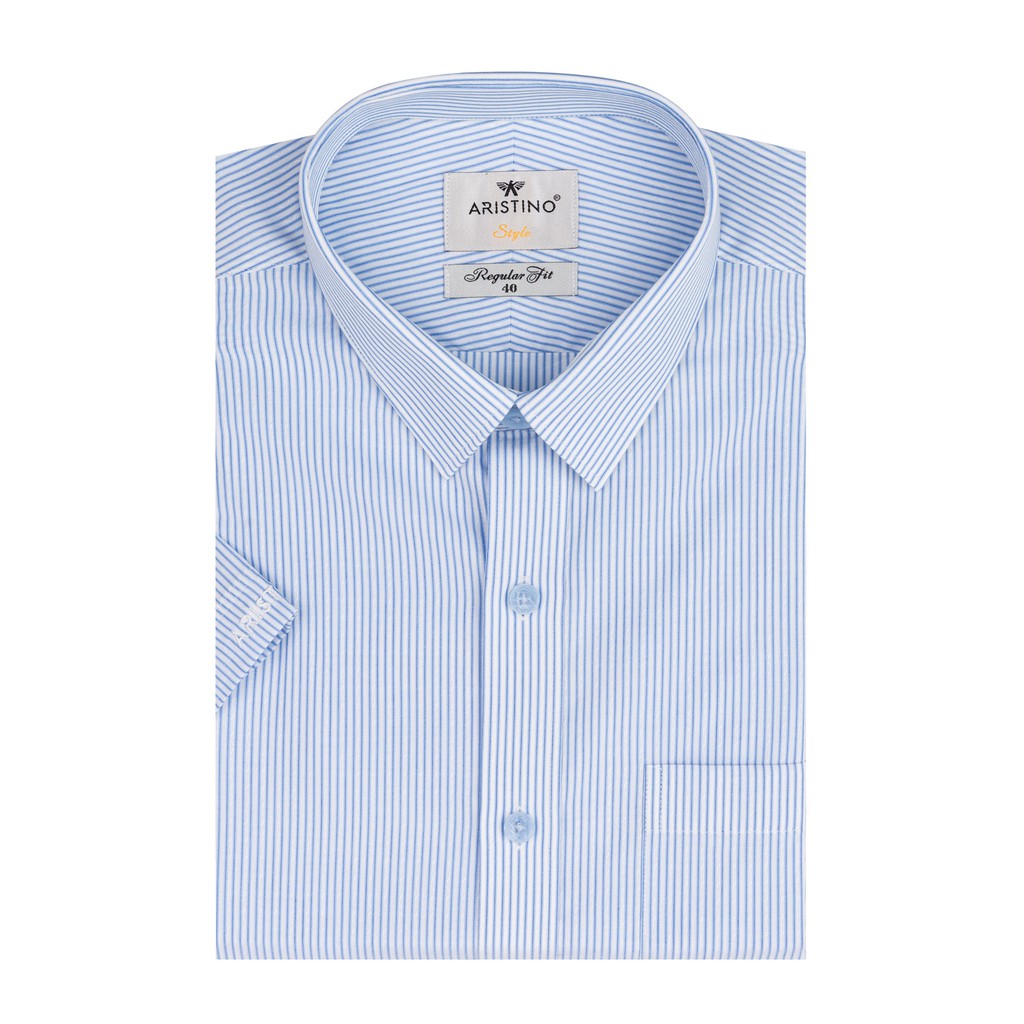 Áo sơmi cộc tay Aristino SỢI SỒI mã 036