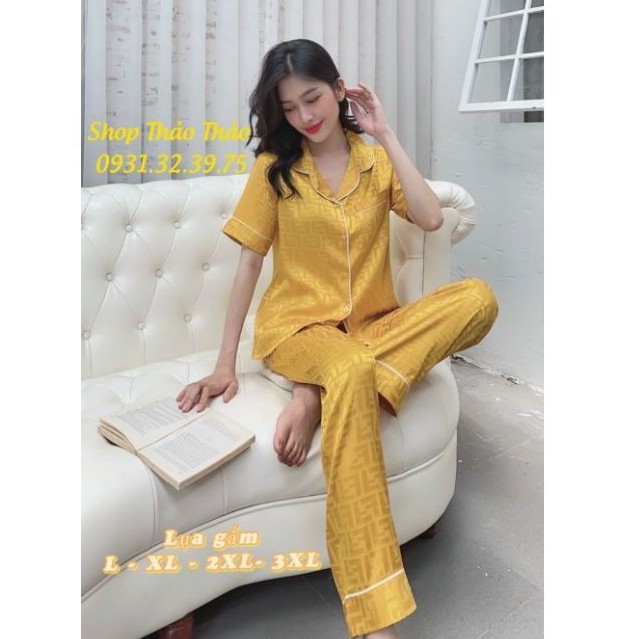 Đồ Bộ Pijama - Đồ Bộ Mặc Nhà Gấm Cao Cấp Có Size 3XL🌸Giảm 10K Đơn 200K | BigBuy360 - bigbuy360.vn