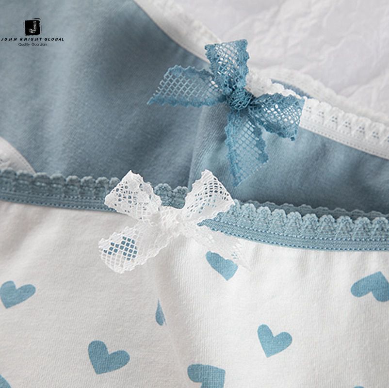 Quần lót cotton JKG họa tiết in đính nơ xinh xắn dành cho bạn gái | BigBuy360 - bigbuy360.vn