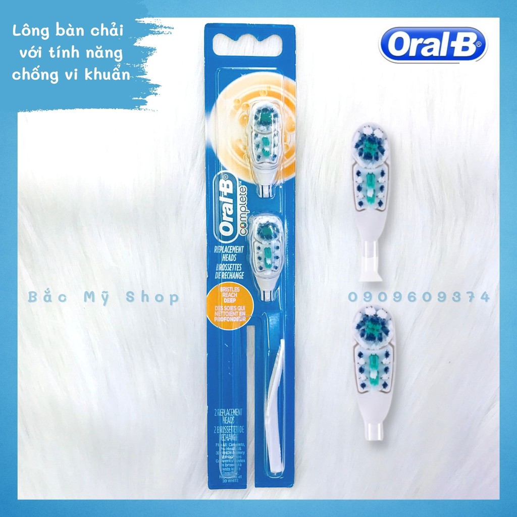 Vĩ 2 đầu thay bàn chải pin Oral-B Complete thay thế chính hãng