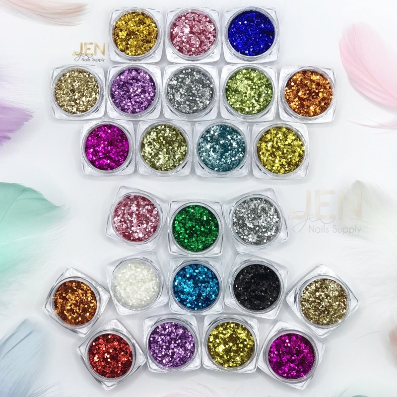 Nhũ kim tuyến set 12 màu-phụ kiện nail móng