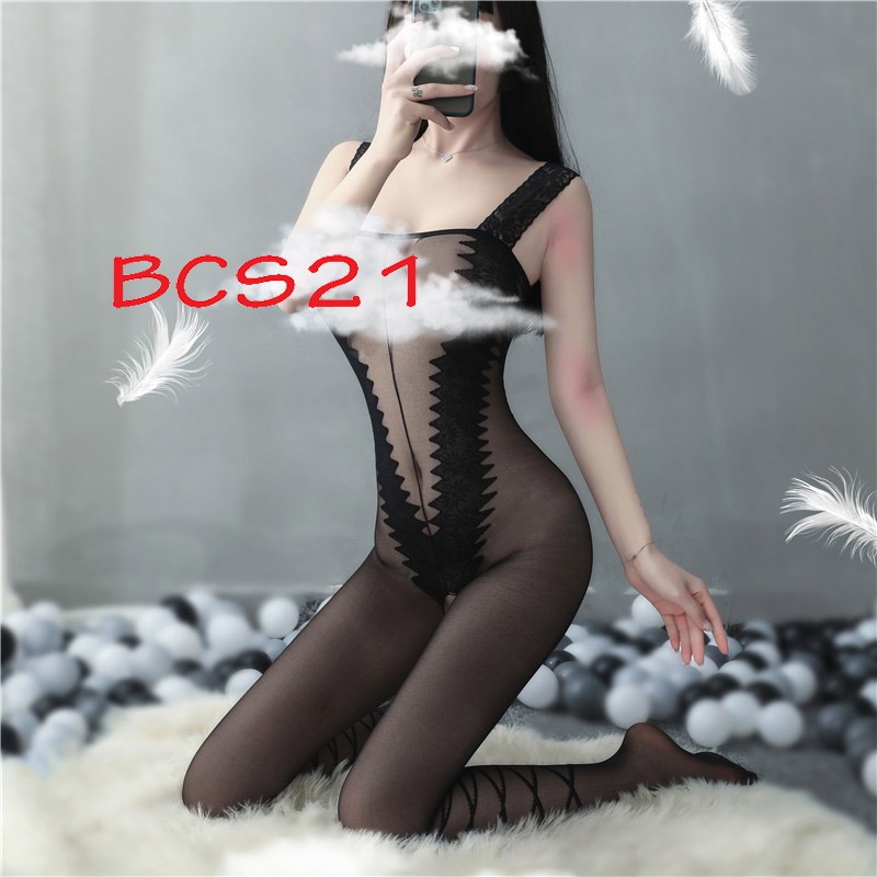 No. 56 N49 70💕CHE TÊN💕 Bodysuit Sexy Đồ Ngủ Cosplay Xuyên Thấu Gợi Cảm Hở Đáy Quyến Rũ Vải Mịn Bodystocking BCS21 | BigBuy360 - bigbuy360.vn
