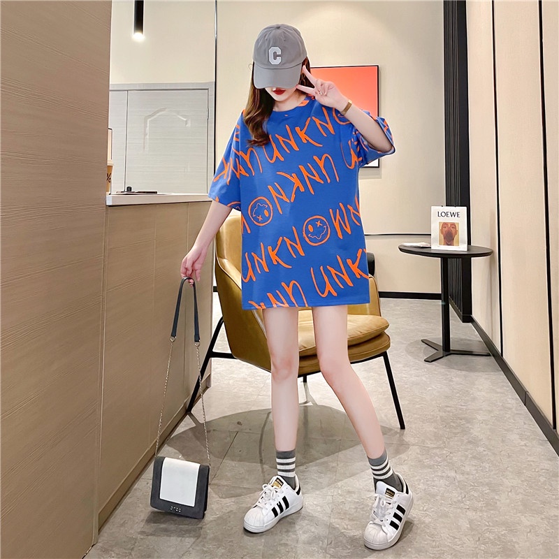 NRVP Áo thun tay ngắn cổ tròn phong cách Hàn Quốc thời trang mùa hè cho nữ 2022