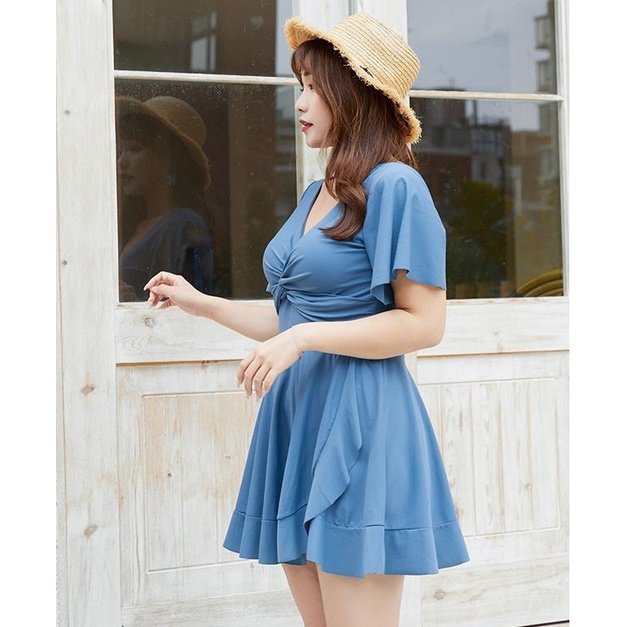 Bộ đồ bơi nữ áo tắm liền váy xinh kín đáo size lớn