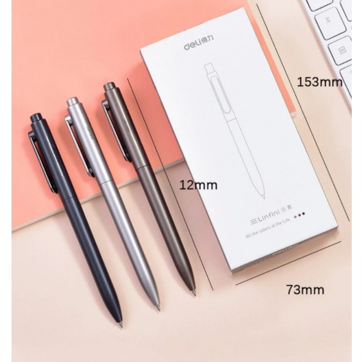 Bút mực Gel ngòi 0.5MM màu đen có thể thu gọn tiện dụng cho văn phòng