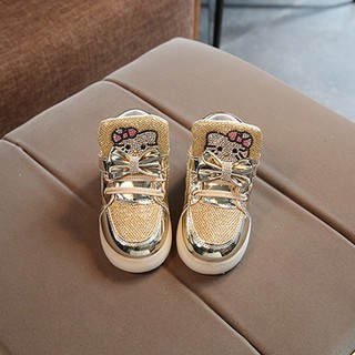 Giày hello kitty Đính Nơ Có Đèn led Cho Bé