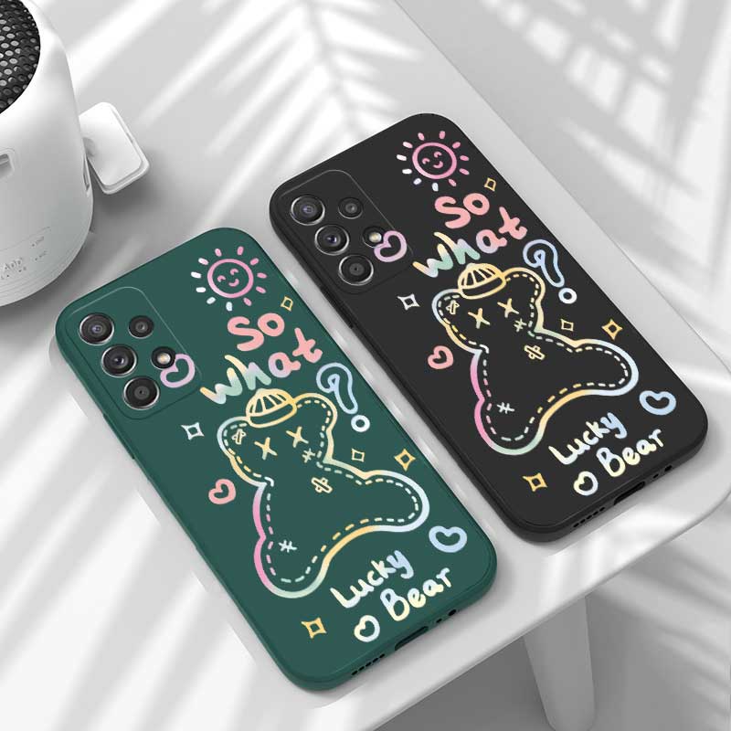 Ốp Điện Thoại Tpu Hình Gấu Cho Samsung Galaxy A53 A33 A13 Note 10 Lite Note 20 20 Ultra S10 Plus A81