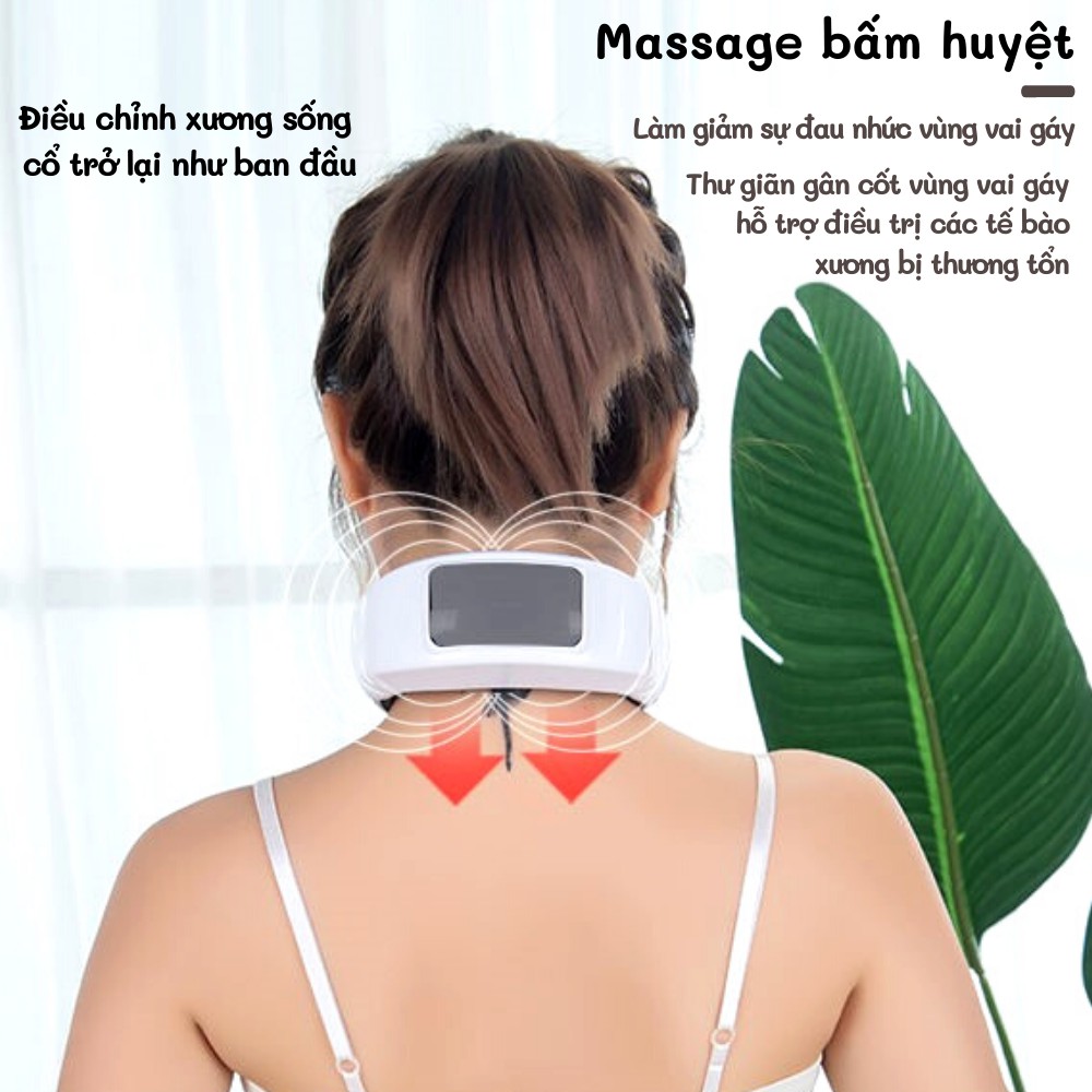 Máy massage cổ vai gáy trị liệu [Loại 1] xung điện cao cấp giảm đau mỏi cổ vai gáy lưu thông máu giảm căng thẳng