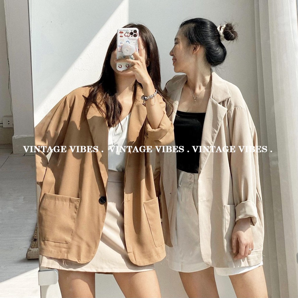 Áo blazer vest đũi 1 lớp Ulzzang (hàng QC) - Ảnh thật cận chất | BigBuy360 - bigbuy360.vn