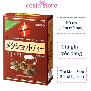 Trà Hỗ Trợ Giảm Mỡ Bụng Meta Shot Tea Orihiro 30 túi lọc nhỏ