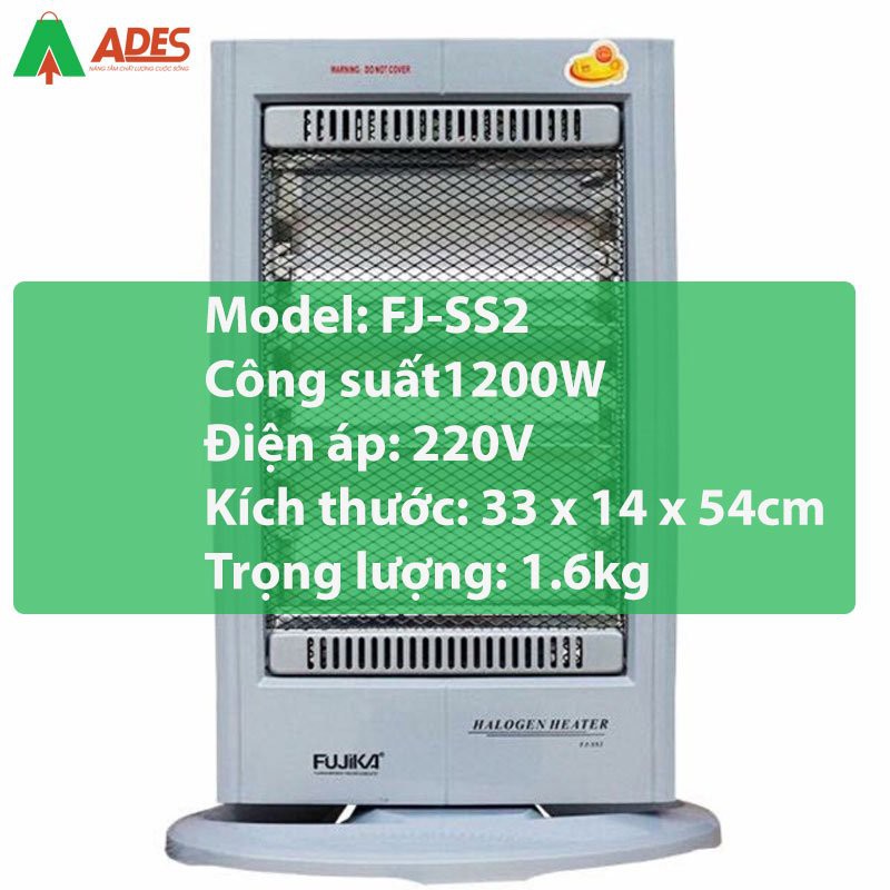 [Mã 154ELSALE2 giảm 7% đơn 300K] FJ-SS2 - Quạt Sưởi Hồng Ngoại Fujika - Hàng Chính Hãng - Bảo hành 6 tháng