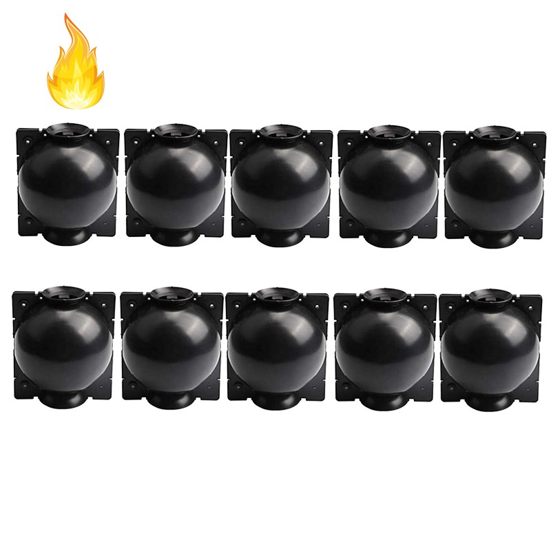 Set 10 hộp tròn ghép nối tạo rễ cây áp suất cao kiểm soát nhân giống cây trồng màu đen cỡ S cho sân vườn