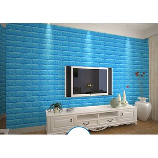 [COMBO 10 TẤM XANH NGOC] Xốp dán tường 3d giả gạch màu xanh ngọc  tại Hà Nội
