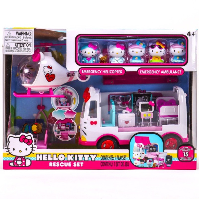 Hellokitty Set - Xe cứu thương và máy bay trực thăng