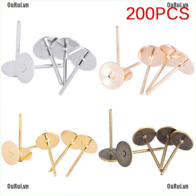 Bộ 200 Phụ Kiện Bông Tai Thiết Kế Dễ Thương Chuyên Dùng