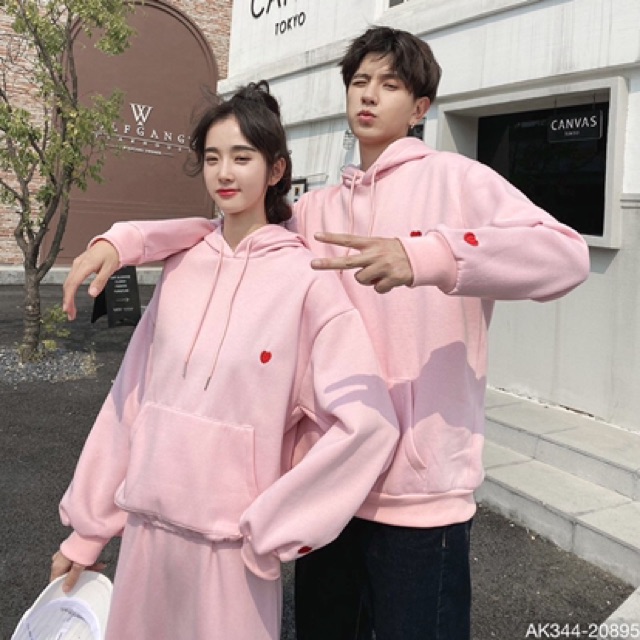 Áo Khoác Hoodie Nỉ Nam Nữ Form Rộng Chất Nỉ Bông Dày Dặn Siêu Đẹp Áo Hoodie Đôi Thêu TIM ĐÔI - AK3344 | BigBuy360 - bigbuy360.vn