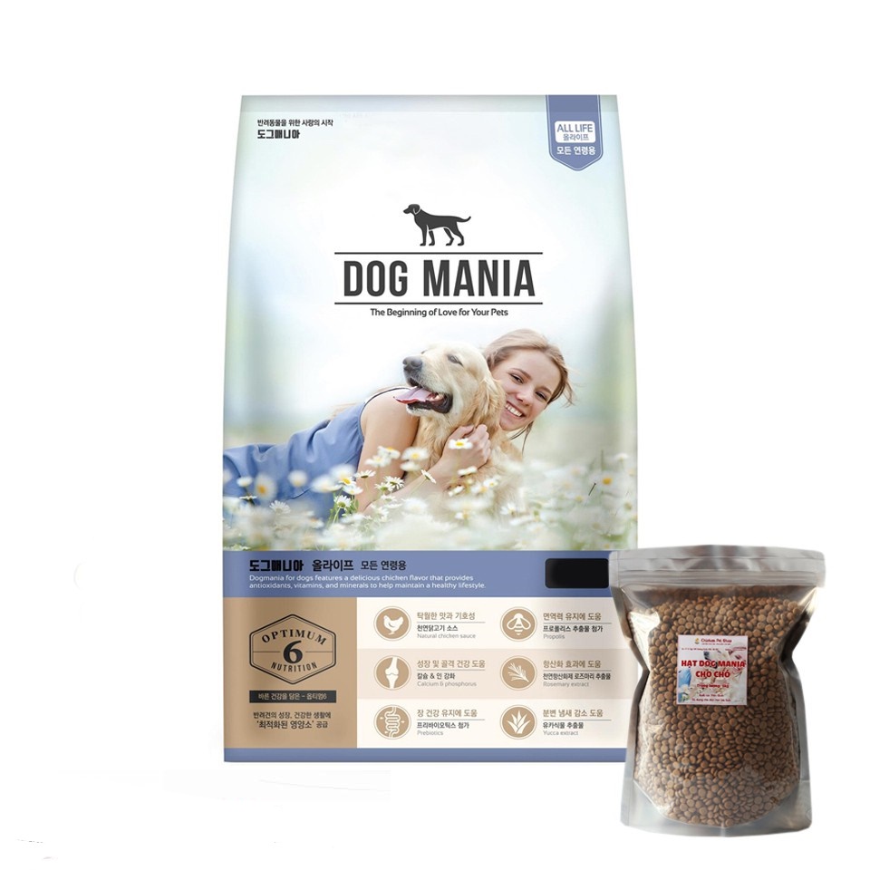 thức ăn chó DOG MANIA túi zip- 1kg