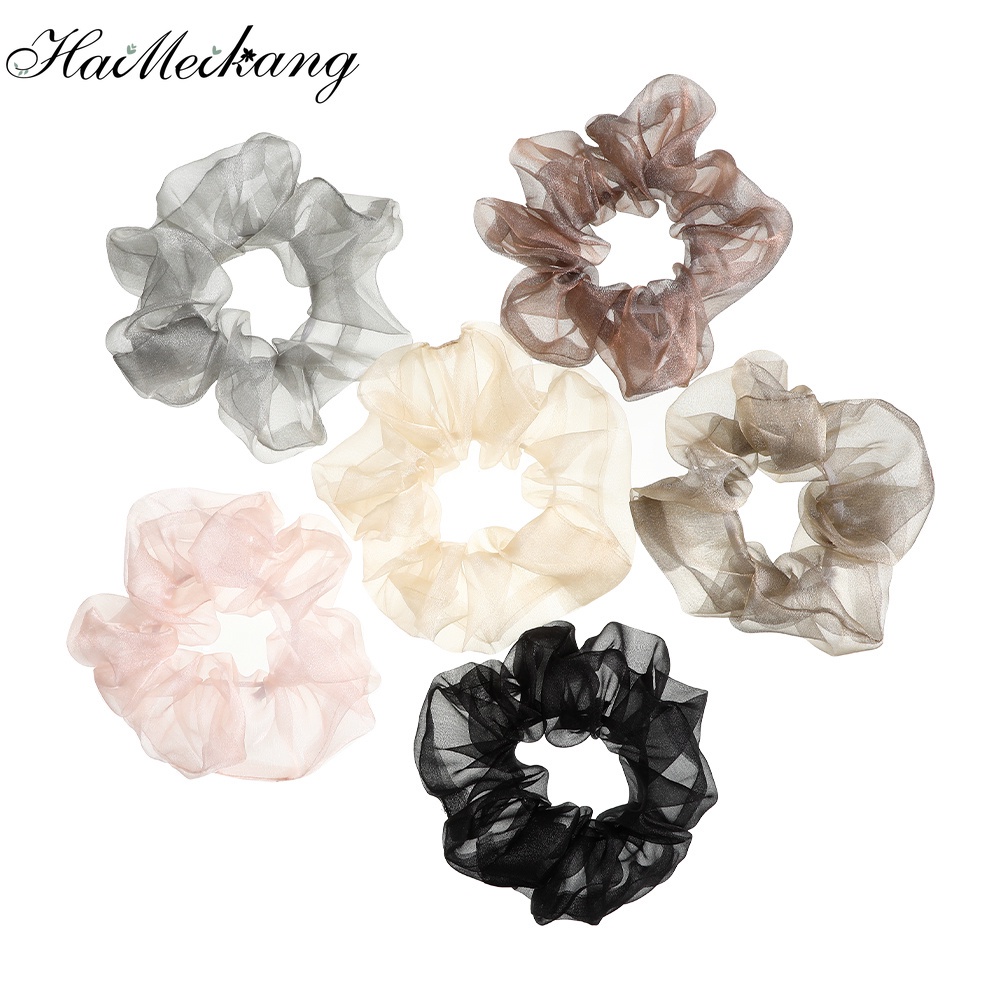 Dây buộc tóc HAIMEIKANG vải chiffon lưới phong cách Hàn Quốc cổ điển thời trang dành cho nữ