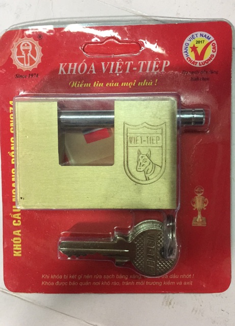 Khóa cầu ngang Việt Tiệp CN974 (Vàng)