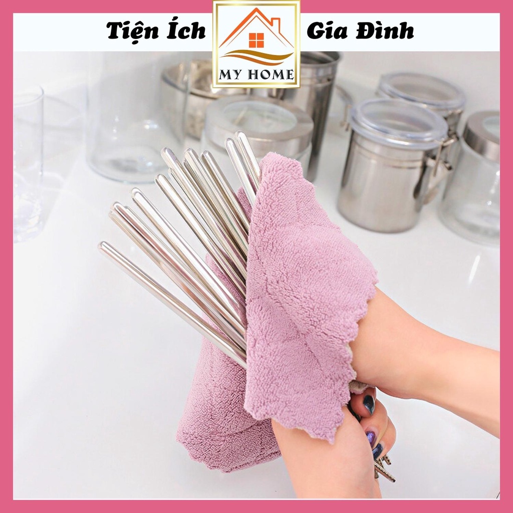 Khăn lau đa năng 2 mặt siêu thấm, lau chùi nhà bếp, chén dĩa, bàn ghế…kích thước 13x21cm