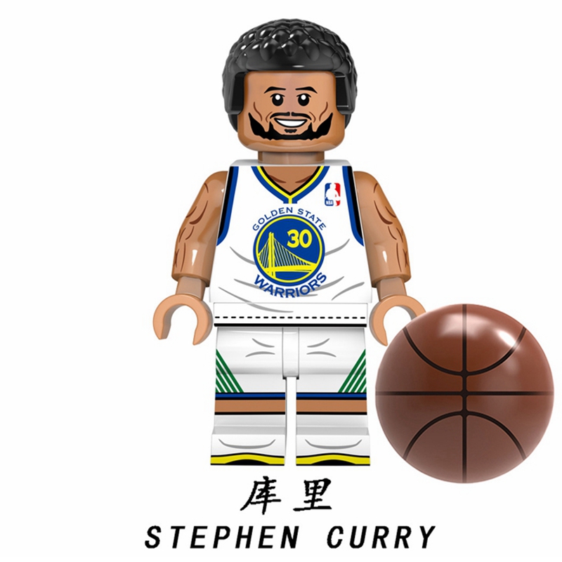 Mô Hình Đồ Chơi Lắp Ráp Nhân Vật Vận Động Viên Bóng Rổ NBA Minifigures Jordan Kobe James Curry