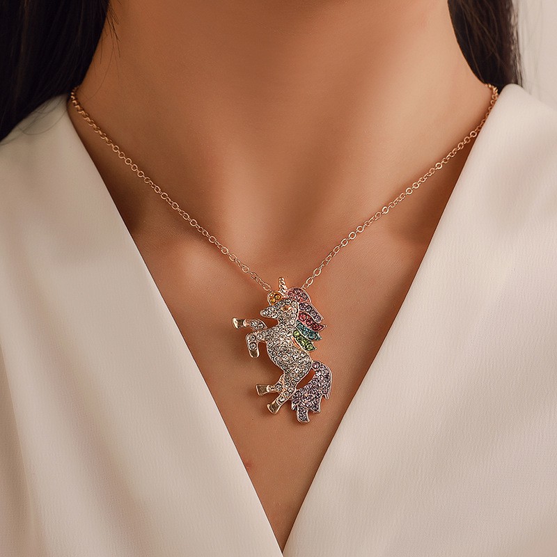 Beautiful Stone Unicorn Pendant