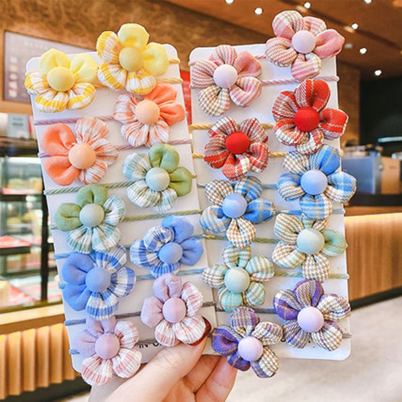 Dây Buộc Tóc Co Giãn Đính Hoa Nhiều Màu Sắc Cho Bé Gái dreamdiary