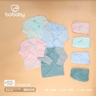 Bubaby - Bộ cài lệch trơn BB008