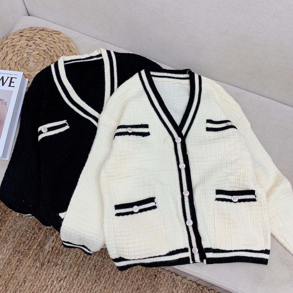 [ÁO CHOÀNG LEN] Cardigan Nữ Màu Trơn Hàn Quốc