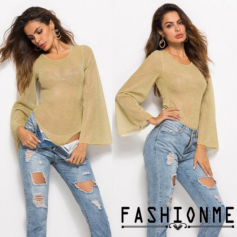 ღ𝓂ℰStylish Women´s Bodycon Bodysuit Long Sleeve Bodysuit Jumpsuit Romper Slim Leotard Tops | BigBuy360 - bigbuy360.vn