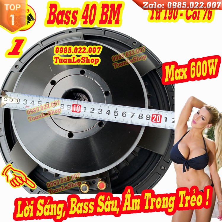 LOA BASS 40 BM TỪ 190 COIL 76 NHẬP KHẨU CAO CẤP – GIÁ 01 LOA 4 TẤC