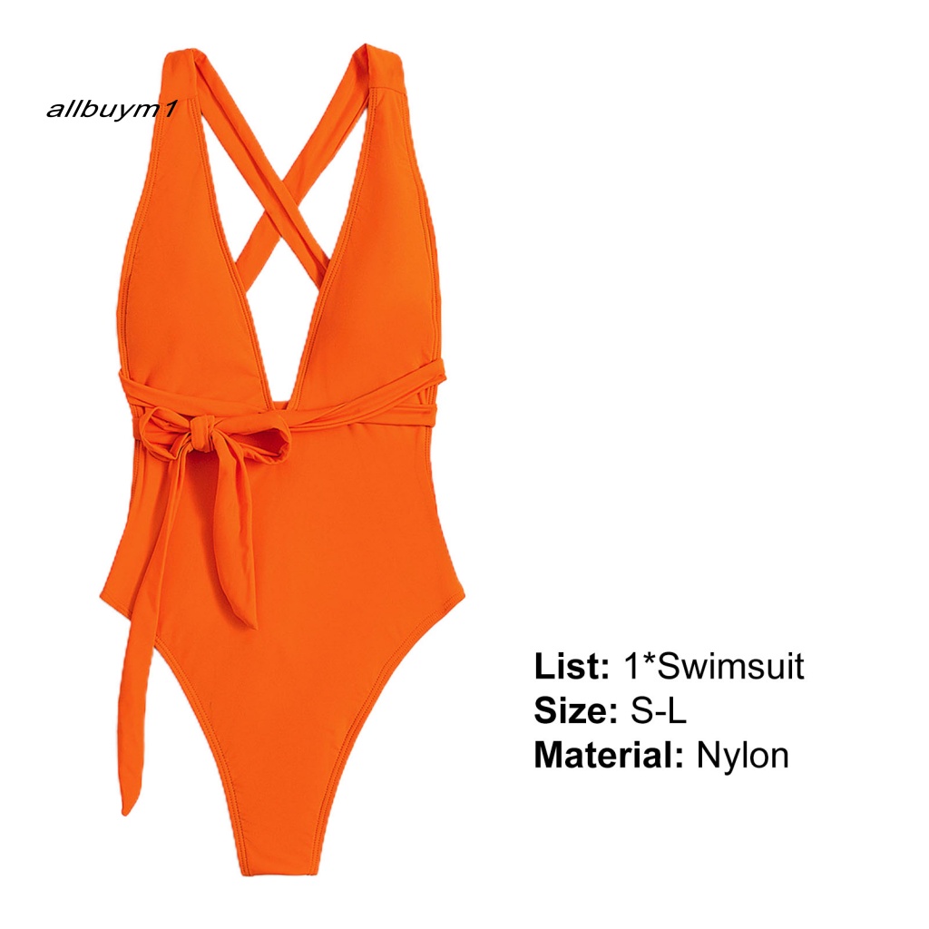 Bikini Trễ Vai Màu Cam Cho Nữ