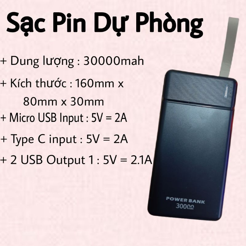 Sạc Dự Phòng❤️FREESHIP ❤️Cục Sạc Dự Phòng 10000mah,20000mah,30000mah❤️Cục Sạc Nhanh POWER BANK.