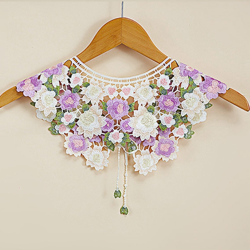 Cổ Áo Rời Cổ Bẻ Giả Len Thời Trang Cho Nữ