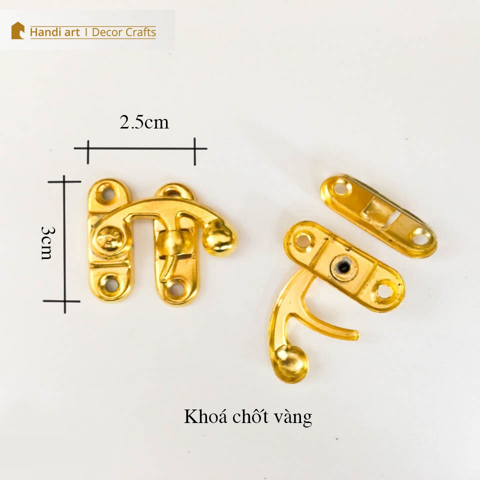 Khoá hộp gỗ - Khóa bàn cờ - Khoá chốt (6 cái)