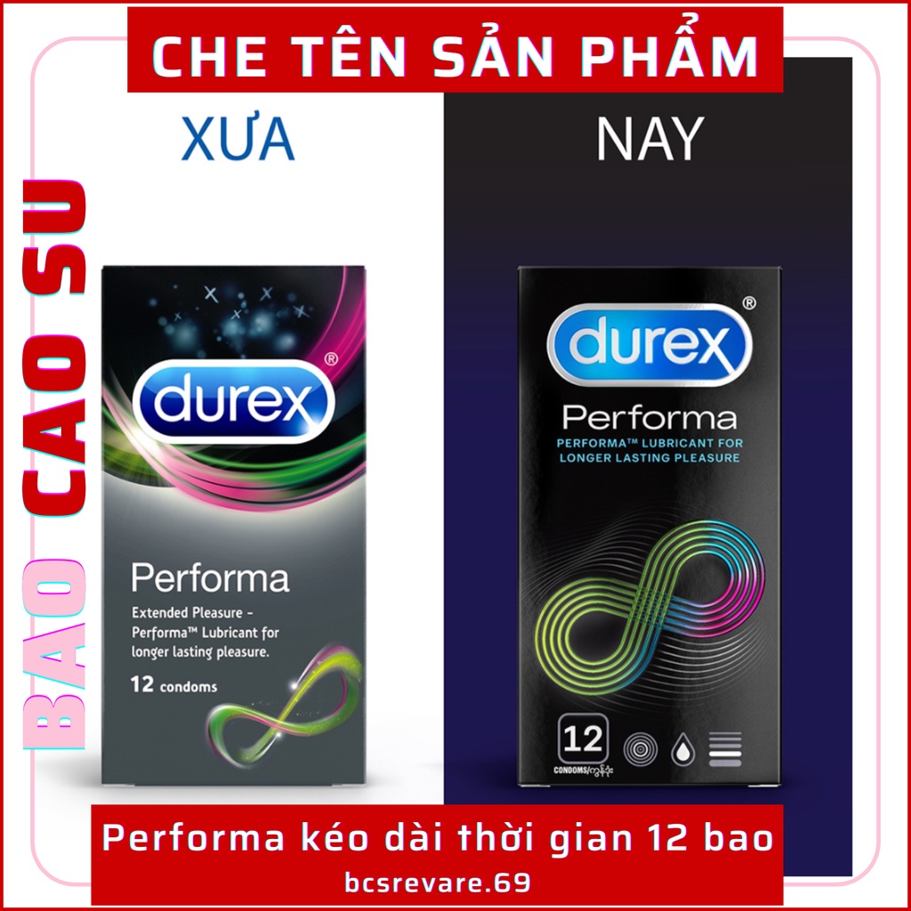 Combo BAO CAO SU kéo dài cuộc yêu Durex Performa 12 bao và GEL BÔI TRƠN Nhật Bản Vanessa &amp; Co 200ml