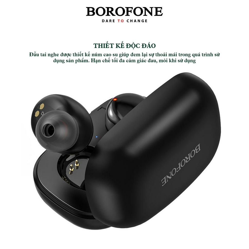 Tai nghe bluetooth nhét tai BOROFONE kết nối không dây với điện thoại,âm bass mạnh chống ồn tốt có mic đàm thoại pin 4h.