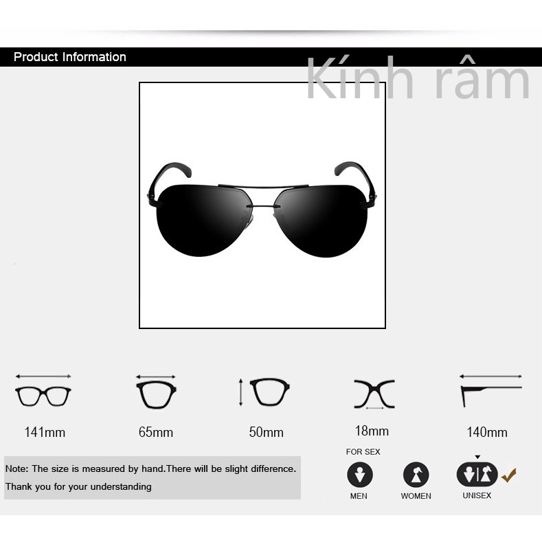 Kính mát thời trang gọng chất liệu nhôm