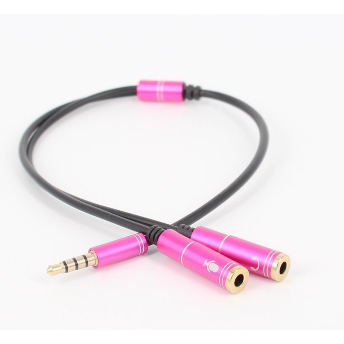 Cáp Chia Jack 3.5mm Dương thành Mic và Tai Nghe ÂM 4 Khấc