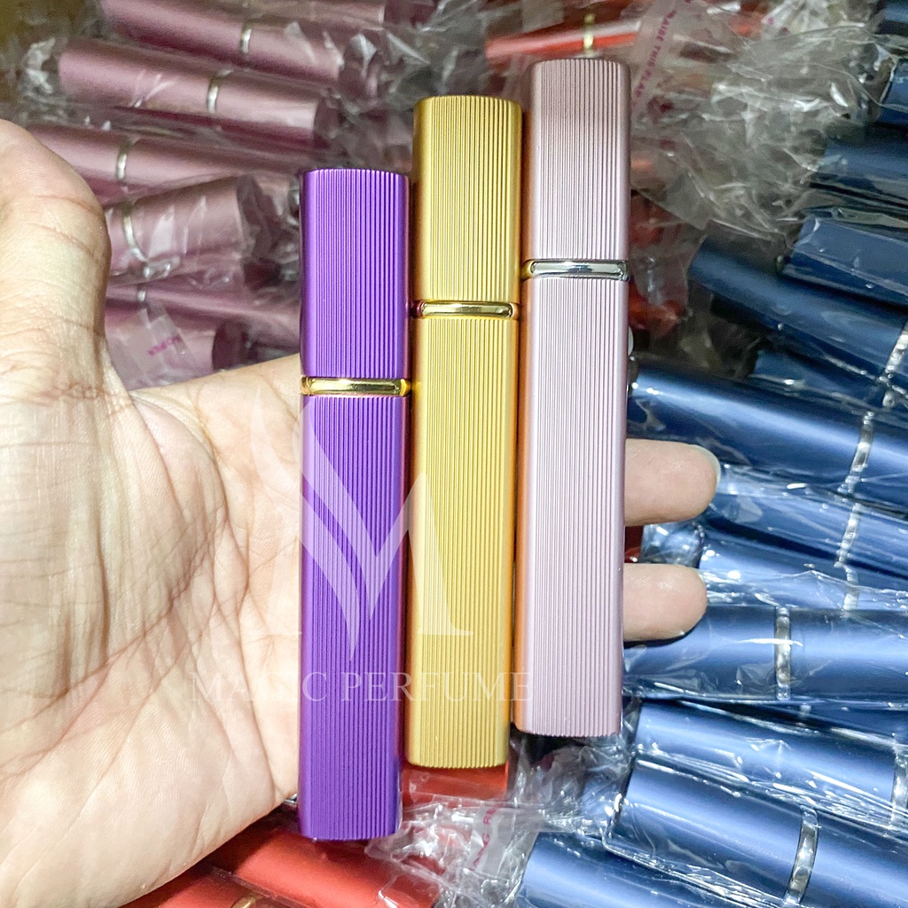 Chai lọ chiết nước hoa 12ml vỏ nhôm 2 lớp loại đẹp, không rò rỉ, chảy nước, dạng phun sương