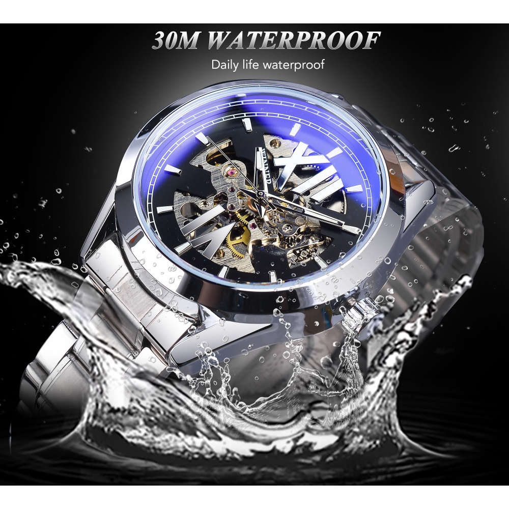 Đồng hồ cơ lộ máy thiết kế lưới thời trang cao cấp cho nam | BigBuy360 - bigbuy360.vn