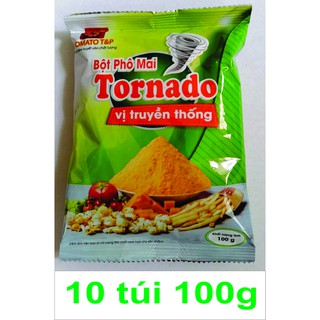 LỐC [10 TÚI x 100g] [TRUYỀN THỐNG] BỘT PHÔ MAI LẮC Tornado [VN] TOMATO T&P Chesse taste powder classic