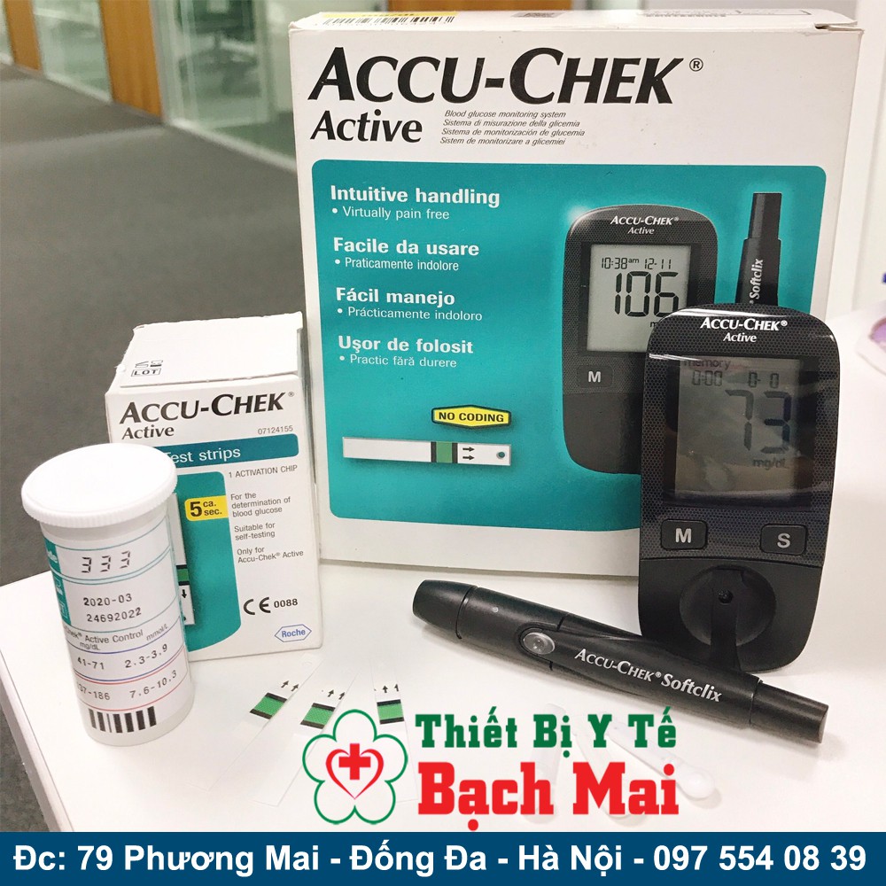 Que Thử Đường Huyết Active Accu-Chek - Hộp 50 Que