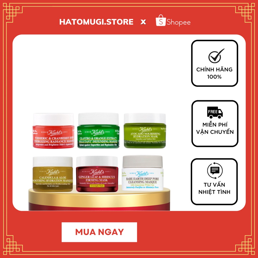 Mặt nạ kiehl's minisize 14ml / Mặt nạ kiehl's nghệ,đất sét,hoa cúc,bơ,ngò,gừng