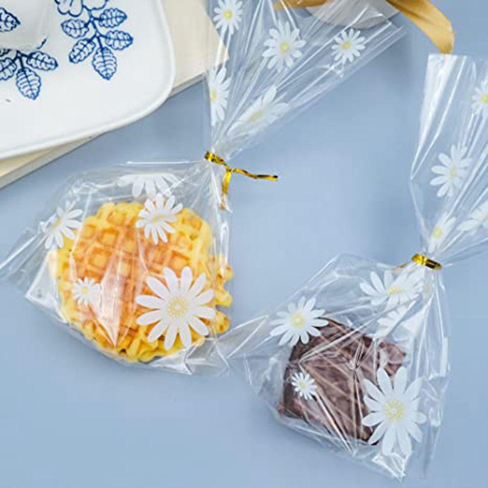 Túi Đựng Bánh Kẹo Đóng Kín Kèm Dây Buộc Họa Tiết Hoa Cúc Xinh Xắn