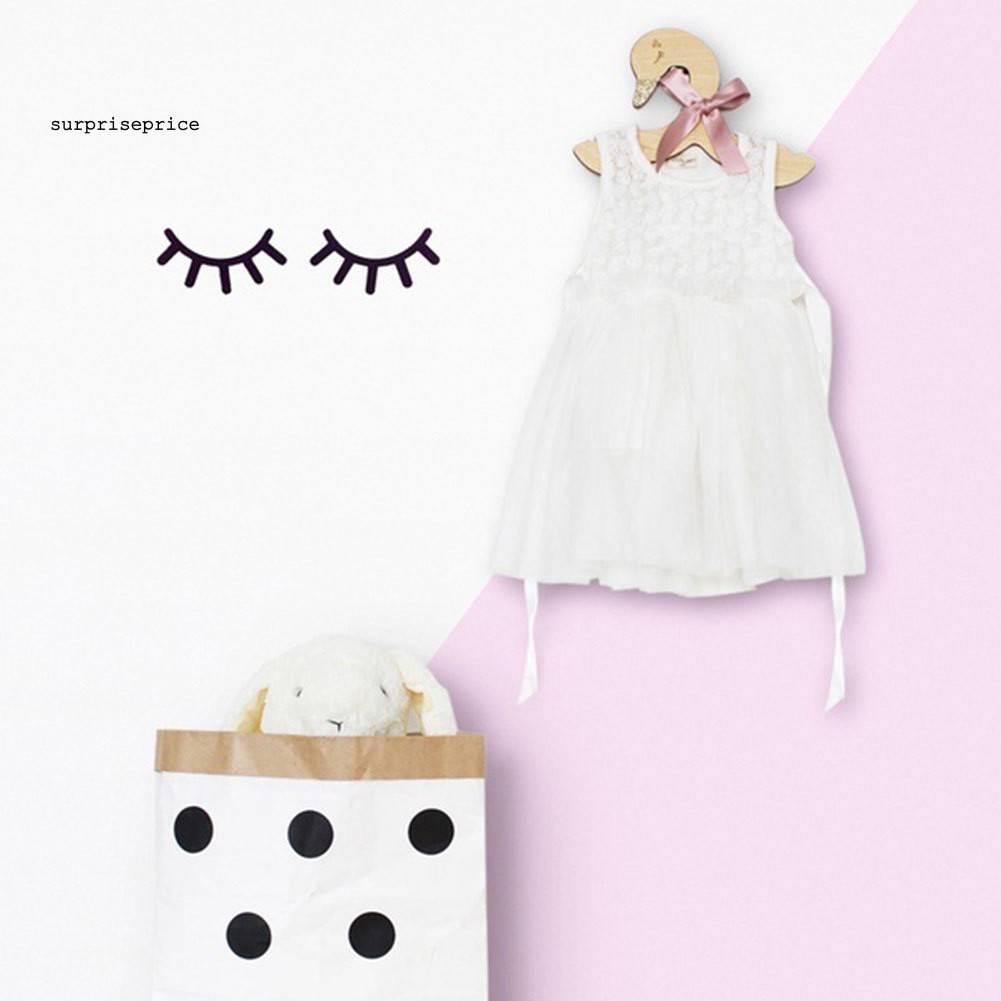 Móc treo quần áo bằng gỗ đính nơ dễ thương