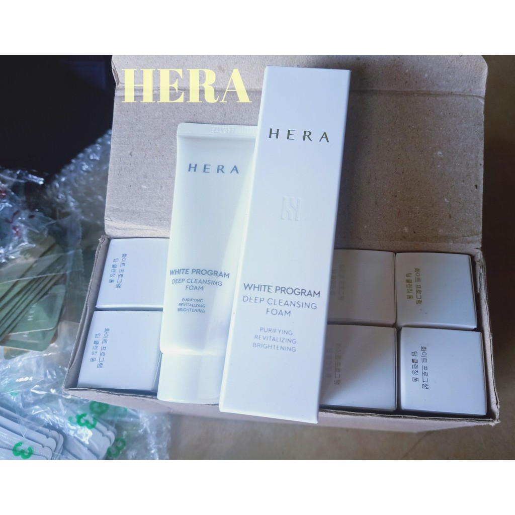 Sữa rửa mặt đất sét HERA White Program Deep Cleansing Foam 50ml (Date 2023, hàng chuẩn giá tốt)