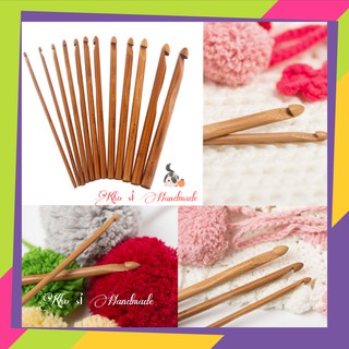 Bộ kim móc cán trúc 12 cây